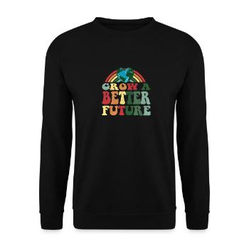 Grow A Better Future for Kids and Planet Earth Day - Unisex Sweatshirt - black - Front - Alina (178cm) & Michal (187cm)
