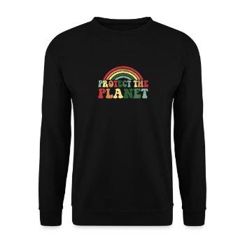 Protégez la planète - Vintage Classic Earth Day - Sweat-shirt Unisexe - noir - Devant - Alina (178cm) & Michal (187cm)