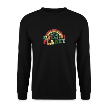 Vintage Classic Earth Day - Protégeons la planète - Sweat-shirt Unisexe - noir - Devant - Alina (178cm) & Michal (187cm)