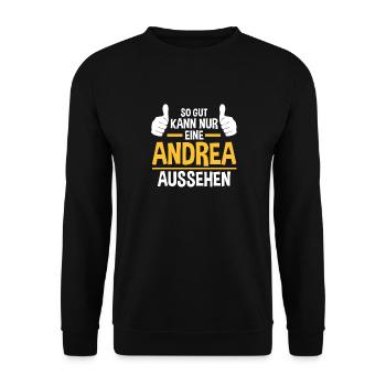 Andrea - Unisex Pullover - Schwarz - Vorne - Alina (178cm) & Michal (187cm)