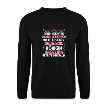 Angelika - Unisex Pullover - Schwarz - Vorne - Alina (178cm) & Michal (187cm)