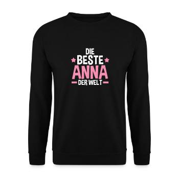 Anna - Unisex Pullover - Schwarz - Vorne - Alina (178cm) & Michal (187cm)