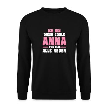 Anna - Unisex Pullover - Schwarz - Vorne - Alina (178cm) & Michal (187cm)