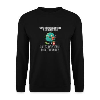 Règle des cinq secondes drôle de taux d’inflation sarcastique - Sweat-shirt Unisexe - noir - Devant - Alina (178cm) & Michal (187cm)