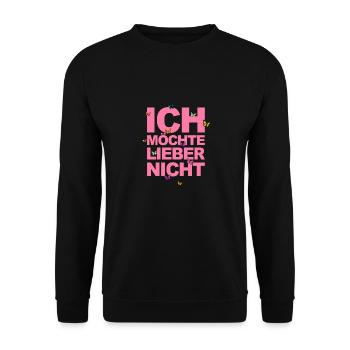 Bartleby der Schreiber - Ich möchte lieber nicht - Unisex Pullover - Schwarz - Vorne - Alina (178cm) & Michal (187cm)
