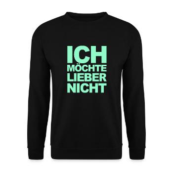 Bartleby der Schreiber - Ich möchte lieber nicht - Unisex Pullover - Schwarz - Vorne - Alina (178cm) & Michal (187cm)