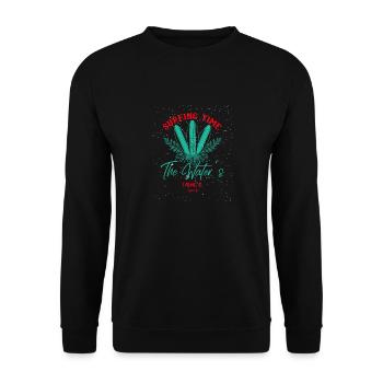 Surfs Up - Unisex Sweatshirt - black - Front - Alina (178cm) & Michal (187cm)