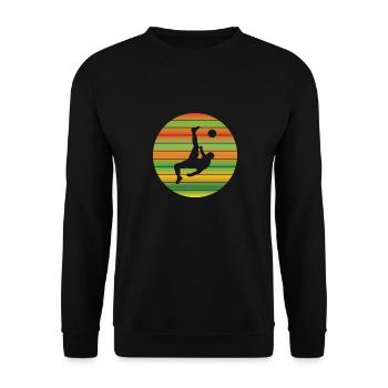 Football Player Football Team Football Design - Unisex Sweatshirt - black - Front - Alina (178cm) & Michal (187cm)