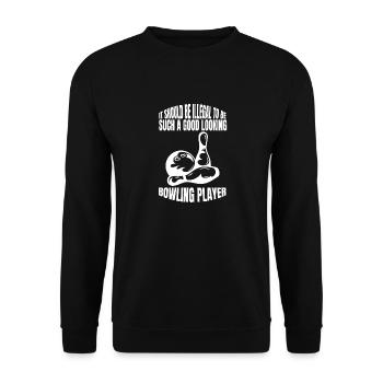 Bowling Kegelverein Bowlingverein Kegeln Bowler - Sweat-shirt Unisexe - noir - Devant - Alina (178cm) & Michal (187cm)
