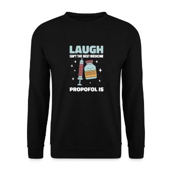 Kawaii Anesthesiology Art For Anesthesiologist - Unisex Sweatshirt - black - Front - Alina (178cm) & Michal (187cm)
