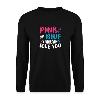 I Already Love You Birth Pregnancy - Unisex Sweatshirt - black - Front - Alina (178cm) & Michal (187cm)