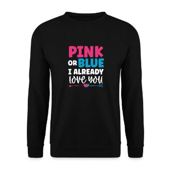 I Already Love You Birth Pregnancy - Unisex Sweatshirt - black - Front - Alina (178cm) & Michal (187cm)