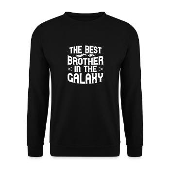 The Best Brother In The Galaxy Family Friend - Unisex Sweatshirt - black - Front - Alina (178cm) & Michal (187cm)