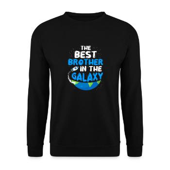 The Best Brother In The Galaxy Family Friend - Unisex Sweatshirt - black - Front - Alina (178cm) & Michal (187cm)