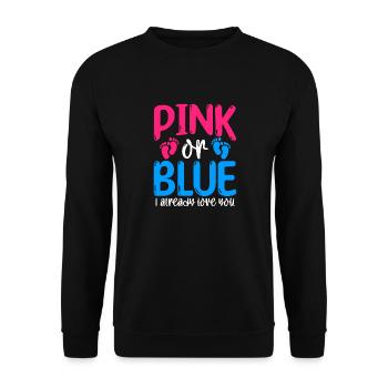 I Already Love You Birth Pregnancy - Unisex Sweatshirt - black - Front - Alina (178cm) & Michal (187cm)