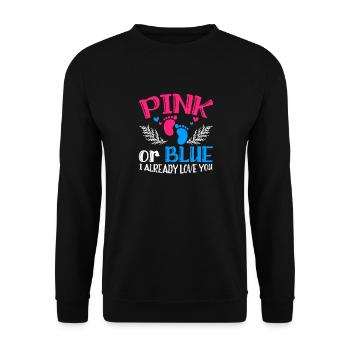 I Already Love You Birth Pregnancy - Unisex Sweatshirt - black - Front - Alina (178cm) & Michal (187cm)