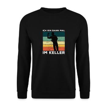 Dart Darts Spruch & Dartpfeil für Dartspieler - Unisex Pullover - Schwarz - Vorne - Alina (178cm) & Michal (187cm)