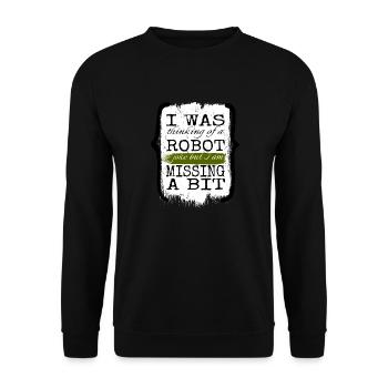 Tshirt robotique automatique drôle d’arbre de Noël - Sweat-shirt Unisexe - noir - Devant - Alina (178cm) & Michal (187cm)