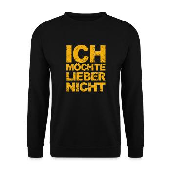 Bartleby der Schreiber - Ich möchte lieber nicht - Unisex Pullover - Schwarz - Vorne - Alina (178cm) & Michal (187cm)