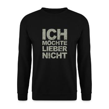 Bartleby der Schreiber - Ich möchte lieber nicht - Unisex Pullover - Schwarz - Vorne - Alina (178cm) & Michal (187cm)
