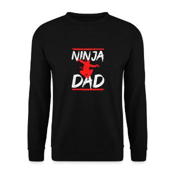 Ninja Dad Matching Familie Krieger lustig Kampf - Unisex Pullover - Schwarz - Vorne - Alina (178cm) & Michal (187cm)