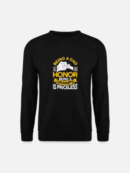 Ein DAD zu sein ist eine Ehre ein Opa zu sein ist - Unisex Pullover - Schwarz