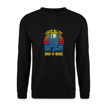 Je garde toutes les blagues de mon père dans un papa - Sweat-shirt Unisexe - noir - Devant - Alina (178cm) & Michal (187cm)