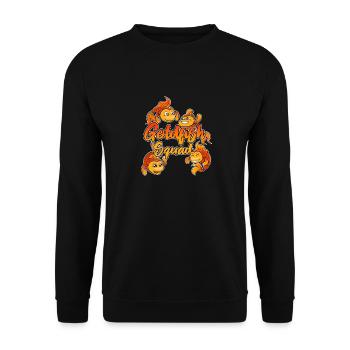 Goldfish Squad Aquaristics Cute Fish - Unisex Sweatshirt - black - Front - Alina (178cm) & Michal (187cm)