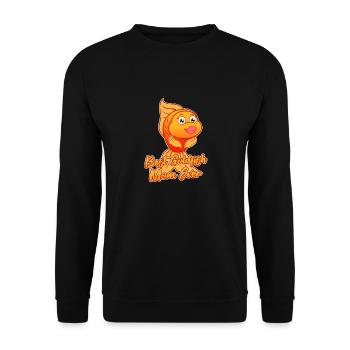 Goldfish Mom Ironischer Aquarienfisch - Unisex Pullover - Schwarz - Vorne - Alina (178cm) & Michal (187cm)