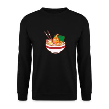 Bol à nouilles Goldfish Ramen - Sweat-shirt Unisexe - noir - Devant - Alina (178cm) & Michal (187cm)