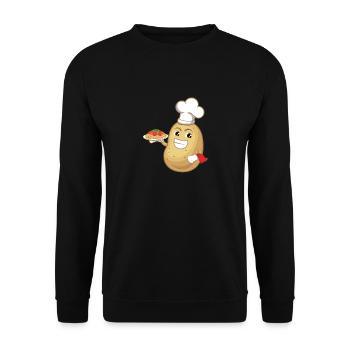 Spaghetti-Restaurant zum Servieren von Kartoffeln, - Unisex Pullover - Schwarz - Vorne - Alina (178cm) & Michal (187cm)