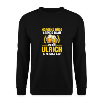 Ulrich - Unisex Pullover - Schwarz - Vorne - Alina (178cm) & Michal (187cm)