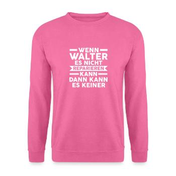 Walter - Unisex Pullover - Pink - Vorne