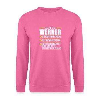 Werner - Unisex Pullover - Pink - Vorne