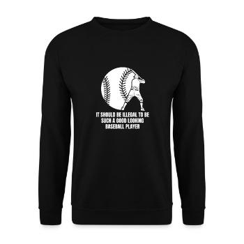 Joueur de baseball Équipe de baseball Équipe de baseball - Sweat-shirt Unisexe - noir - Devant - Alina (178cm) & Michal (187cm)