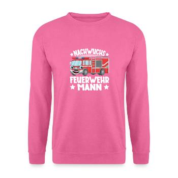 Kinder Junge Feuerwehr Nachwuchs Feuerwehrmann - Unisex Pullover - Pink - Vorne