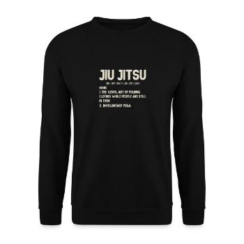 Brazilian Jiu Jitsu Defination | BrazilianJiuJitsu - Unisex Sweatshirt - black - Front - Alina (178cm) & Michal (187cm)