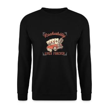 Rockabilly Rocknroll Musique Rock Hardrock - Sweat-shirt Unisexe - noir - Devant - Alina (178cm) & Michal (187cm)