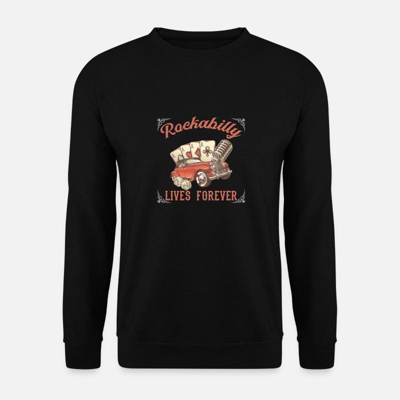 Rockabilly Rocknroll Musik Rock Hardrock - Unisex Pullover - Schwarz