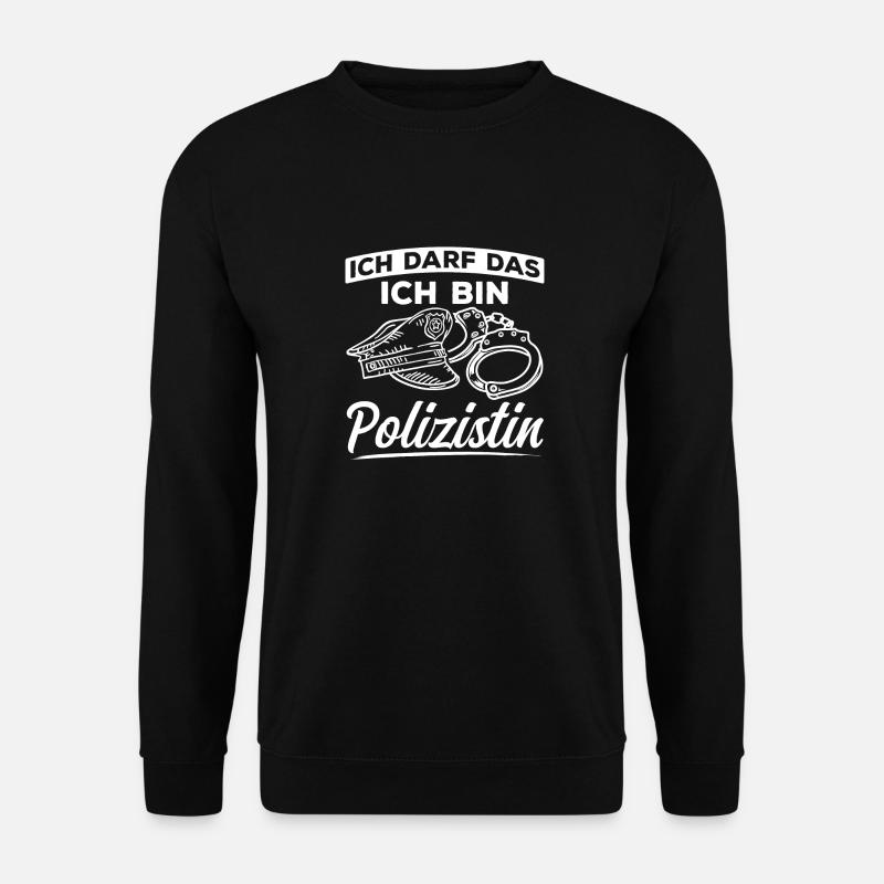 Polizei Polizeibeamtin Geschenk Verbeamtung Polize - Unisex Pullover - Schwarz