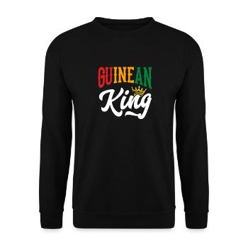 Roi de Guinée Guinée Drapeau de Guinée - Sweat-shirt Unisexe - noir - Devant - Alina (178cm) & Michal (187cm)