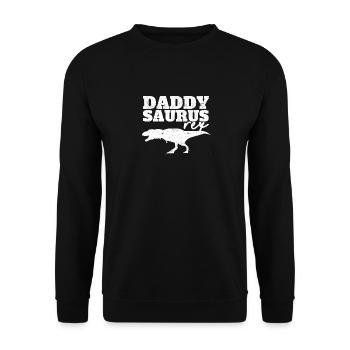 Daddysaurus T Rex Dinosaur Daddy Saurus Family - Unisex Sweatshirt - black - Front - Alina (178cm) & Michal (187cm)