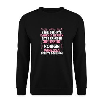 Vanessa - Unisex Pullover - Schwarz - Vorne - Alina (178cm) & Michal (187cm)