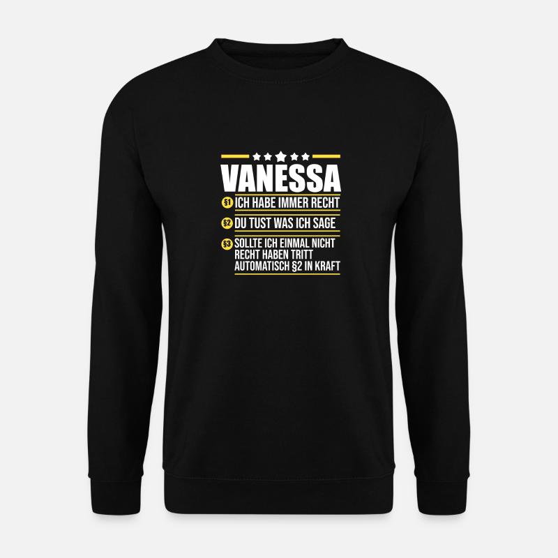 Vanessa - Unisex Pullover - Schwarz
