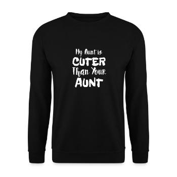 My Aunt is Cuter Than Your Aunt - Sweat-shirt Unisexe - noir - Devant - Alina (178cm) & Michal (187cm)