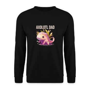 Axolotl Dad Amphibian Mexican Walking Fish Best Da - Unisex Sweatshirt - black - Front - Alina (178cm) & Michal (187cm)