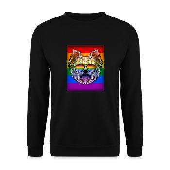 Mois du défilé de la fierté LGBTQ du Yorkshire gay - Sweat-shirt Unisexe - noir - Devant - Alina (178cm) & Michal (187cm)