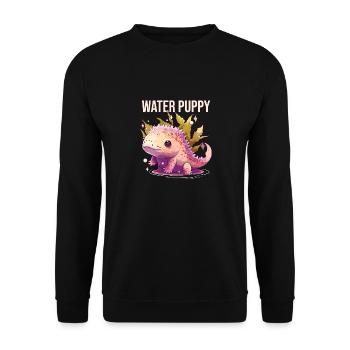 Water Puppy Axolotl Lover Amphibian Mexican Walkin - Unisex Sweatshirt - black - Front - Alina (178cm) & Michal (187cm)