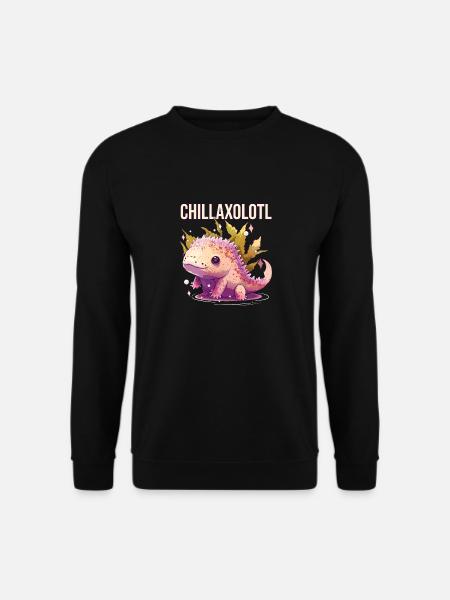 Chillaxolotl Axolotl Lover Amphibian Mexican Walki - Unisex Sweatshirt - black