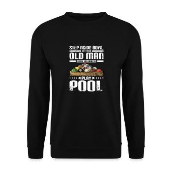 Le vieil homme vous montre comment jouer au billard - Sweat-shirt Unisexe - noir - Devant - Alina (178cm) & Michal (187cm)